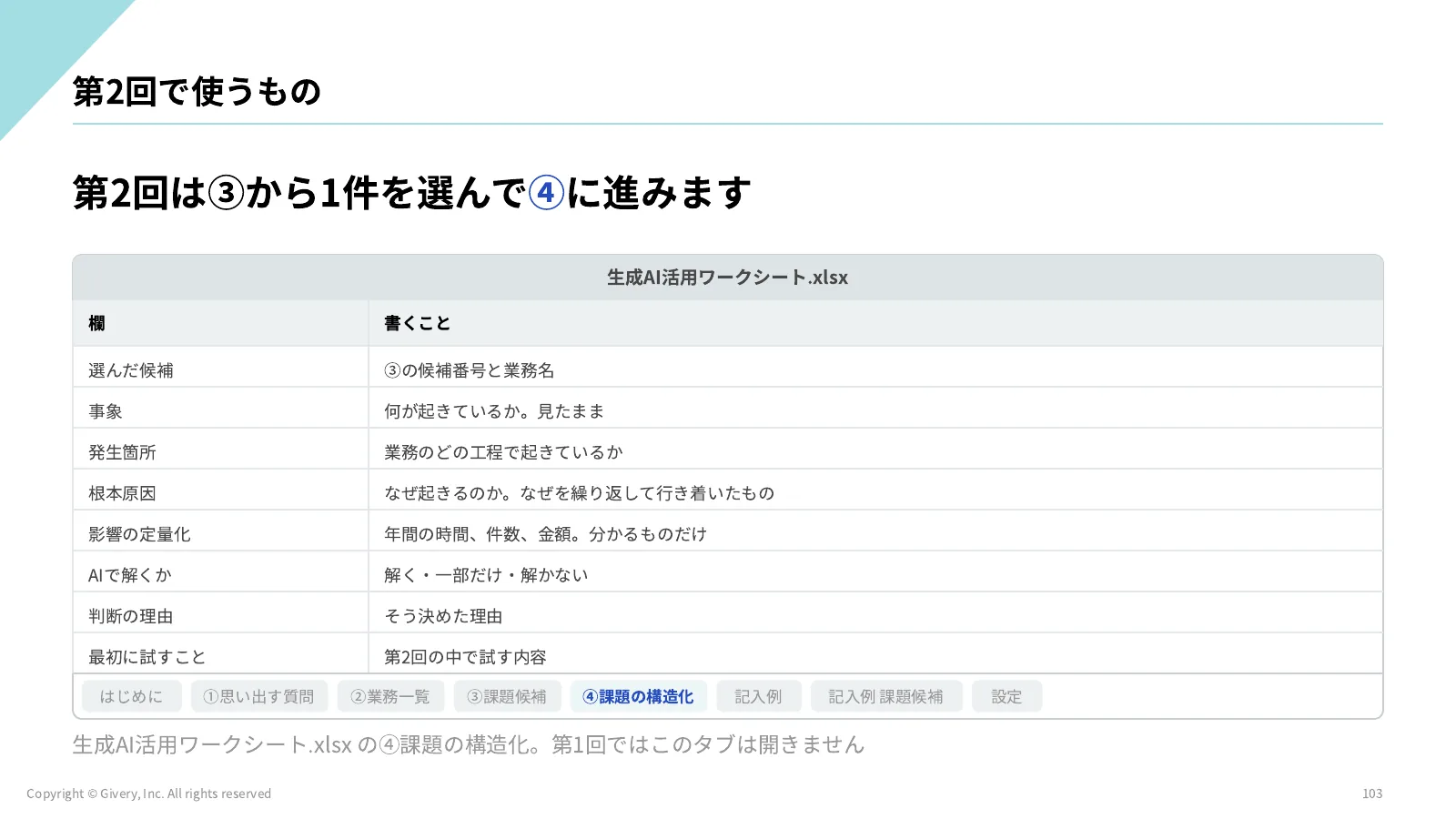 103ページ 第2回で使うもの